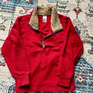 Carter's Red Fleece with Cream Sherpa Collar